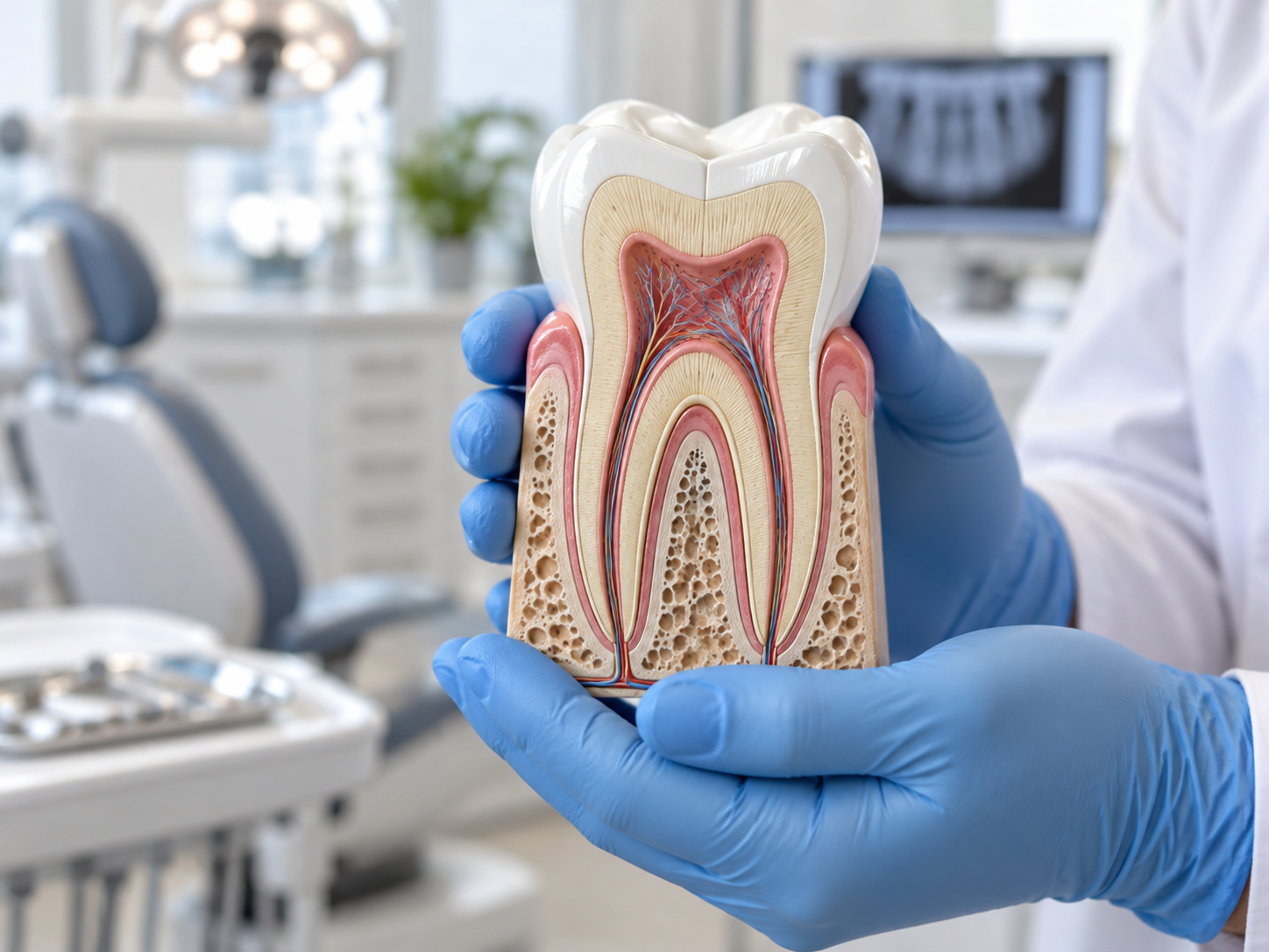 Patient resting comfortably in a treatment chair after root canal therapy at Art of Modern Dentistry in Chicago